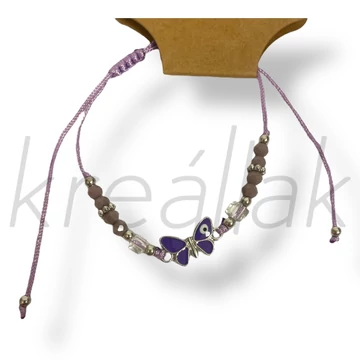 Lila lepke karkötő