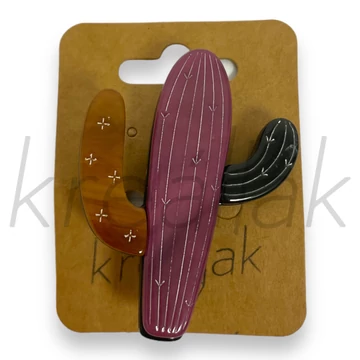 Bross - Mályva kaktusz kitűző