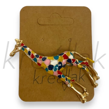 Bross - Színes zsiráf kitűző