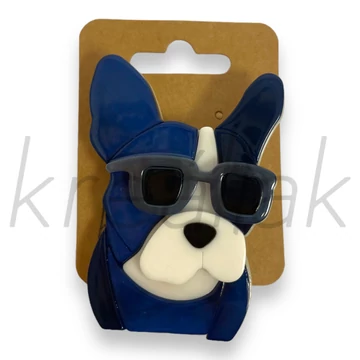 Bross - Kék kutya kitűző