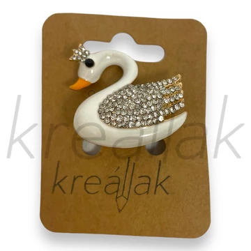 Bross - Fehér hattyű kitűző