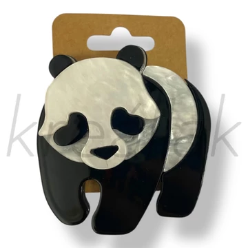 Panda plasztik kitűző