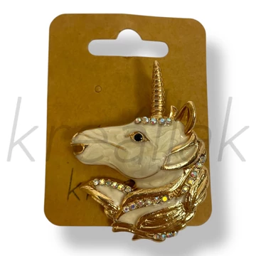 Köves unikornis kitűző