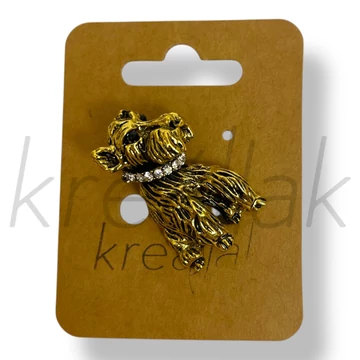 Arany szín kutya kitűző