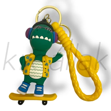 Zöld krokis szilikon kulcstartó