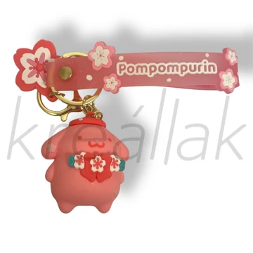 Rózsaszín szilikon malac kulcstartó