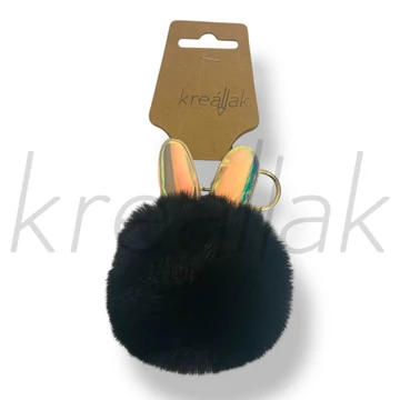 Fekete szőr kulcstartó