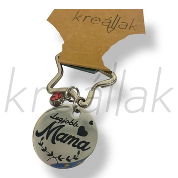 Legjobb mama fém kulcstartó