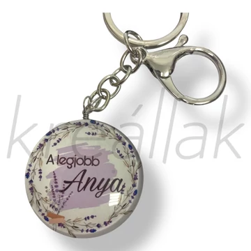 A legjobb anya levendula kulcstartó