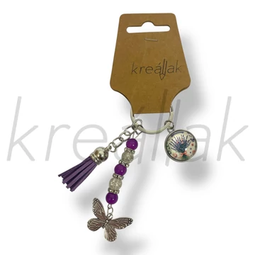 Lila levendula kulcstartó