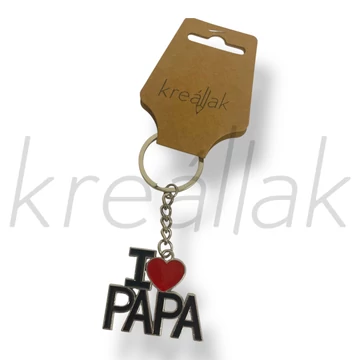 I love Papa kulcstartó