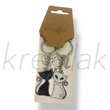 Cicás barátság kulcstartó