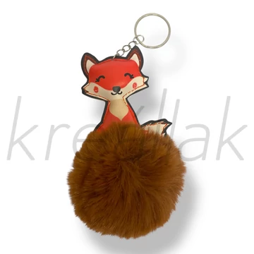 Barna rókás kulcstartó