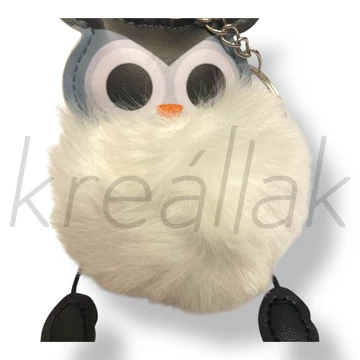 Fehér bagoly kulcstartó