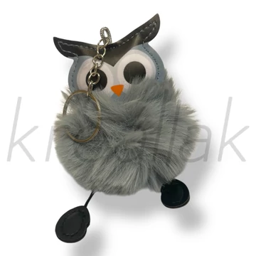 Szürke bagoly kulcstartó