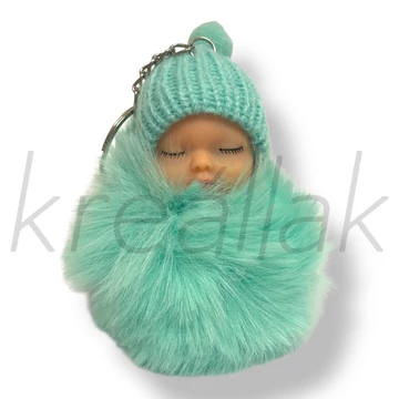 Menta baba kulcstartó