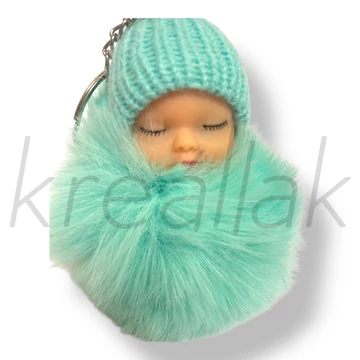 Menta baba kulcstartó