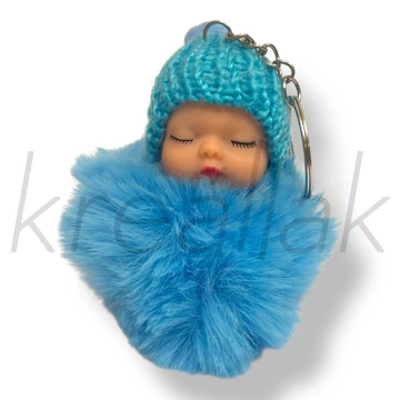 Kék baba kulcstartó
