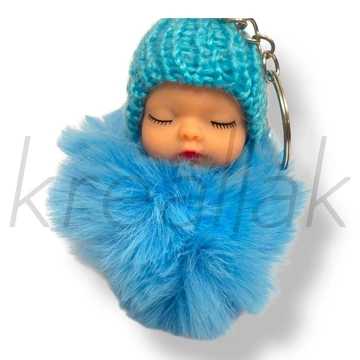 Kék baba kulcstartó