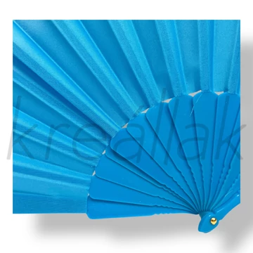 Türkizkék összecsukható legyező