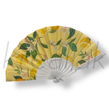 Rózsaszín virág-citrom legyező