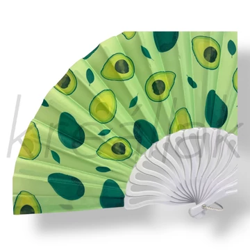 Zöld avokádós legyező