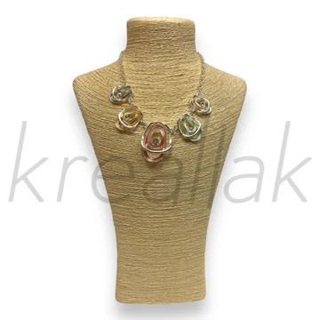 Nyaklánc - Körvonalas tégla mintás nyaklánc színes