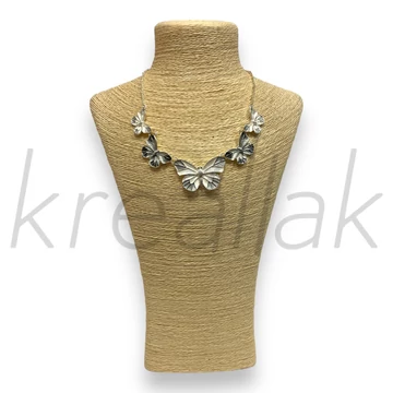 Nyaklánc - Lepkés nyaklánc szürke-fekete