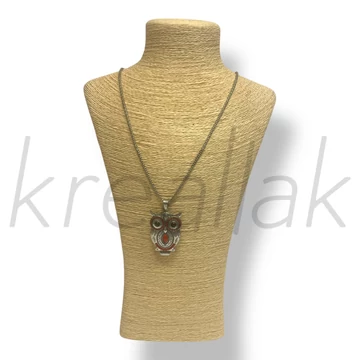 Piros bagoly nyaklánc