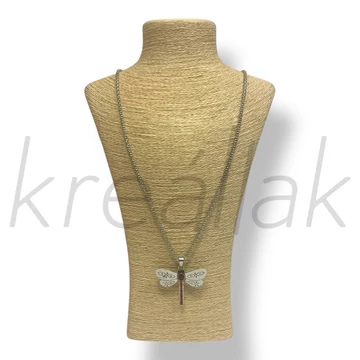 Piros szitakötő nyaklánc