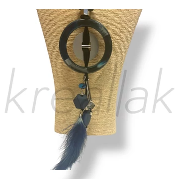 Kék tollas nyaklánc