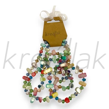 Nyaklánc - Színes kagylós,gyöngyös nyaklánc