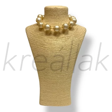 Gyöngyházas gömbös nyaklánc