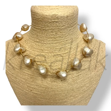 Szív gyöngyös nyaklánc