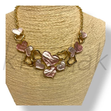 Rózsaszín szív nyaklánc