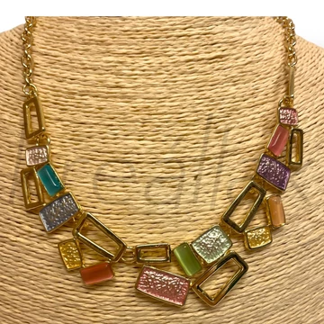 Színes tégla nyaklánc fülbevaló