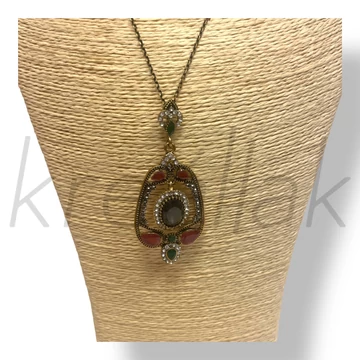 Piros köves nyaklánc