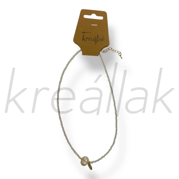 Fehér apró gyöngyös nyaklánc 