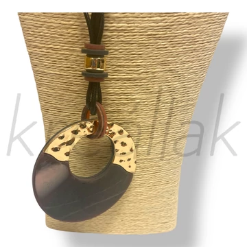 Bordó plasztik lapos nyaklánc