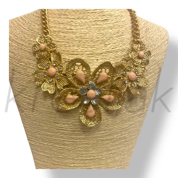 Arany színű virágos nyaklánc