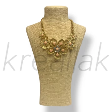 Arany színű virágos nyaklánc