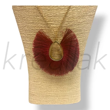 Bordó bojtos nyaklánc 