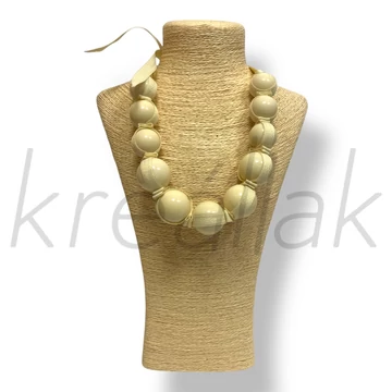 Törtfehér golyó gyöngy nyaklánc