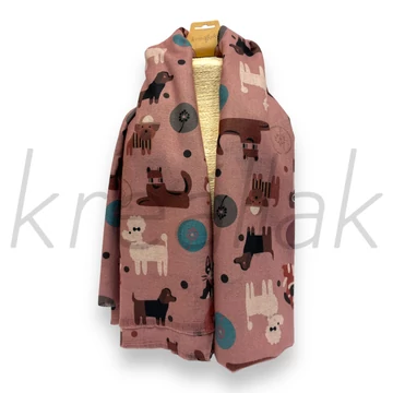 Sálak és Kendők - Kiskutyás sál rózsaszín