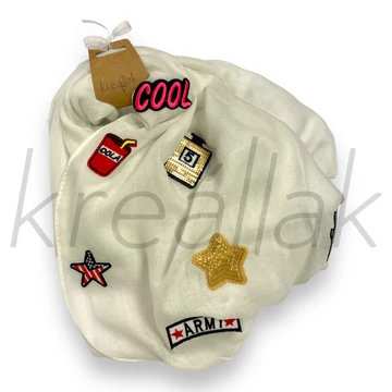 Sálak és Kendők - Rúzsos sál fehér