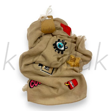 Sálak és Kendők - Rúzsos sál bézs