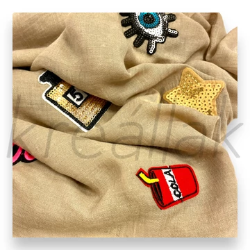 Sálak és Kendők - Rúzsos sál bézs