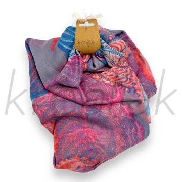 Sálak és Kendők - Mintás sál lila-pink