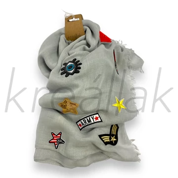 Sálak és Kendők - Rúzsos sál szürke