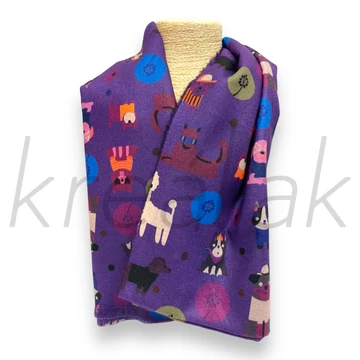 Sálak és Kendők - Kiskutyás sál lila